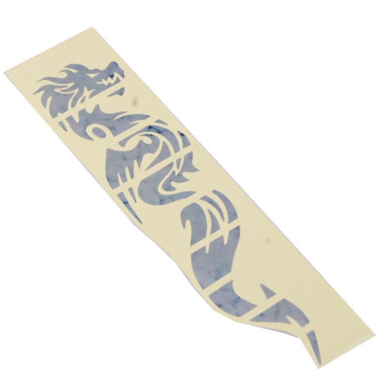 Picture of Guitar Fingerboard Chinese dragon Shell Inlaid Applique Carved Decorative Guard Board Sticker Silver