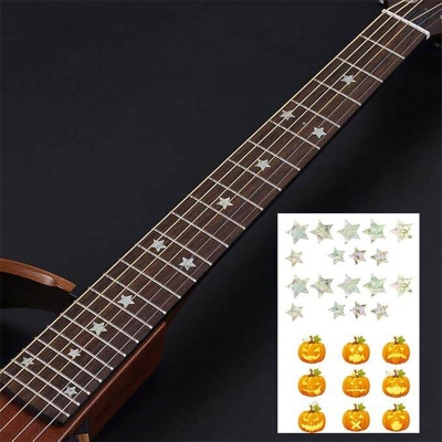 Picture of Ultra Thin Musical Instrument Acoustic Guitar Bass Electric Guitar Inlay Sticker Decals Fretboard Sticker 
