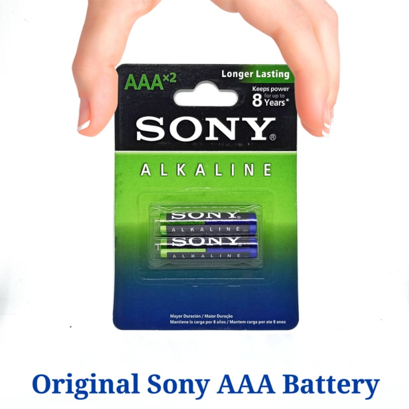 Picture of Sony Alkaline Battery, AAA, 1.5V (Pack of 2) NON-RECHARGEABLE BATTERIES Multicolor