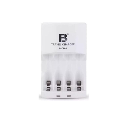 Picture of FB Travel Charger with Rechargeable AA Batteries (3000mah, 4 Pieces) 
