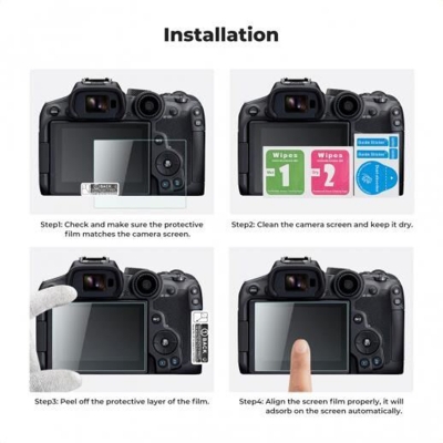 Picture of Canon DSLR Screen Protector For Canon 600D, 750D, 200D, 80D, 6D Mark II, 5D Mark IV, Nikon & More Pack Anti-Scratch Tempered Glass 