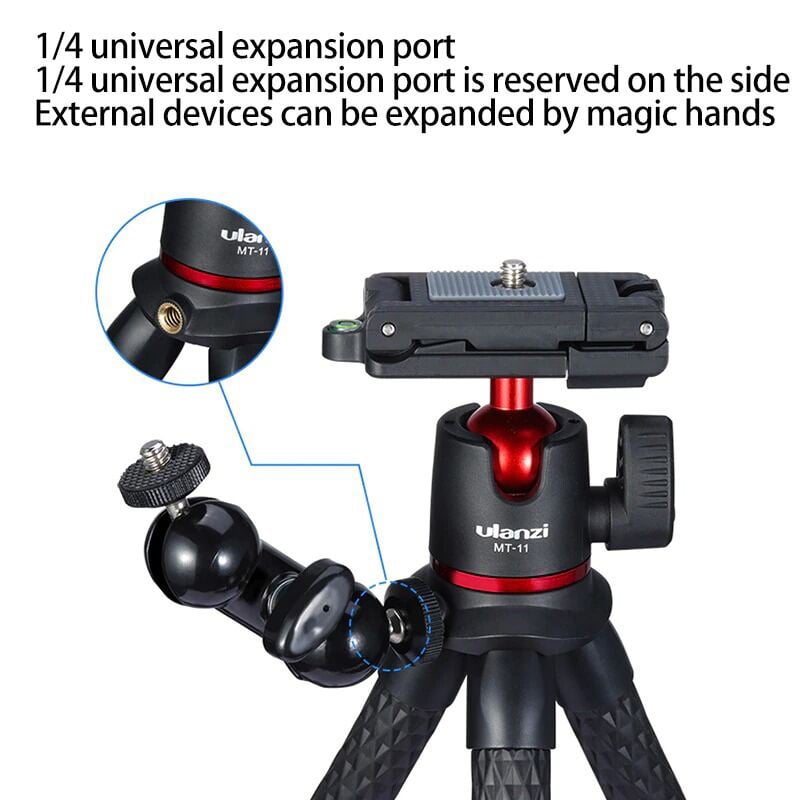 Picture of Ulanzi MT-11 13inch length Octopus Tripod for All model Mobile phone/Mini Single Camera 360 degree Flexible 3KG max load Tripod Black
