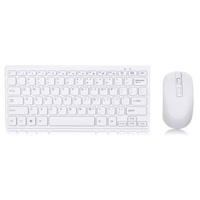 Picture of KM901 Keyboard Mouse Combo 2.4G Wireless 78 Key Mini Keyboard and Mouse - White