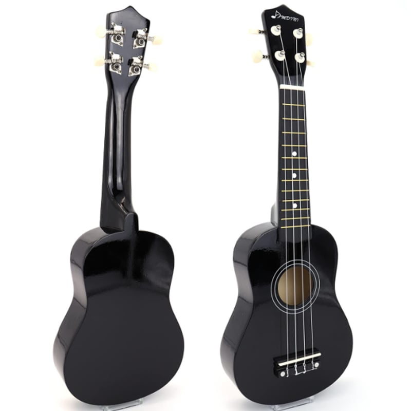 Picture of Black 21'' Soprano Ukulele Dark Mini Guitar Ukulele 12 Fret for the beginners