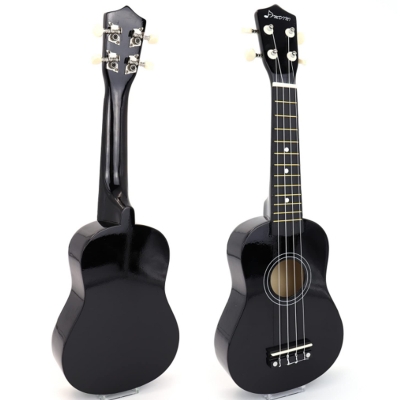 Picture of Black 21'' Soprano Ukulele Dark Mini Guitar Ukulele 12 Fret for the beginners