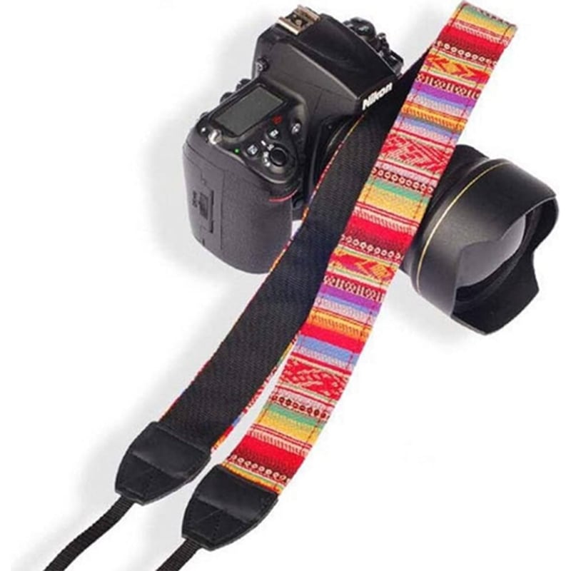 Picture of DSLR \ Digital Camera Belt Shoulder Neck Strap For Nikon, Canon, Sony, Fuji & more Lemon Yellow