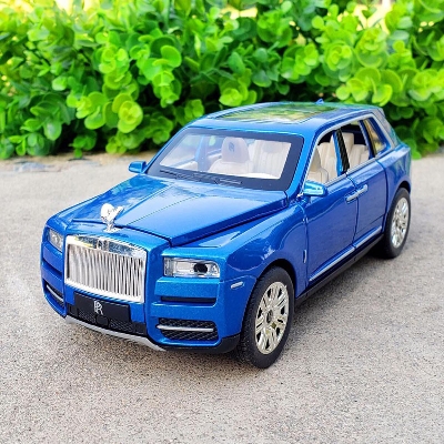 Picture of 1:24 Rolls Royce Cullinan Diecast Metal Car Luxury SUV Alloy Model Car Simulation Sound Light Pull Back Car Toy For Kids Gift