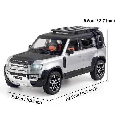 Picture of 1:24 Landrover Defender Diecast Alloy Car Luxurious Simulation Toy Vehicles Metal Car 6 Doors Open Model Car Sound Light Toys For Gift