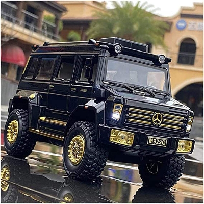 Picture of 1:24 Mercedes Unimog U5000 Diecast Alloy Car Luxurious Simulation Toy Vehicles Metal Car 6 Doors Open Model Car Sound Light Toys For Gift