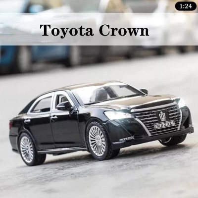 Picture of 1:24 Toyota Crown Diecast Alloy Car XLG 6 Open Premium Model Vehicle Metal Toy Model Pull back Sound Light