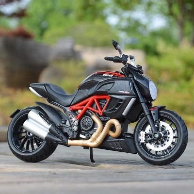 Picture of 1:12 Ducati Diavel Carbon Diecast Ally Car Motorbike Vehicles Collectible Hobbies Motorcycle Model Toys
