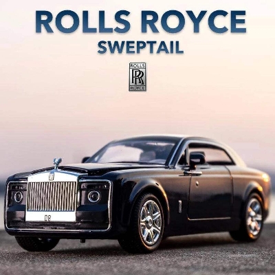 Picture of Rolls Royce Sweptail Diecast Alloy Car 1:24  XLG Premium Model Vehicle Metal Toy Model Pull back Sound Light
