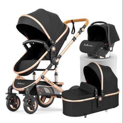 Picture of Belecoo Baby Stroller 2 in 1/3 in 1 High Landscape Pushchair Reclining Baby Carriage Foldable Pushchair Cradle Puchair