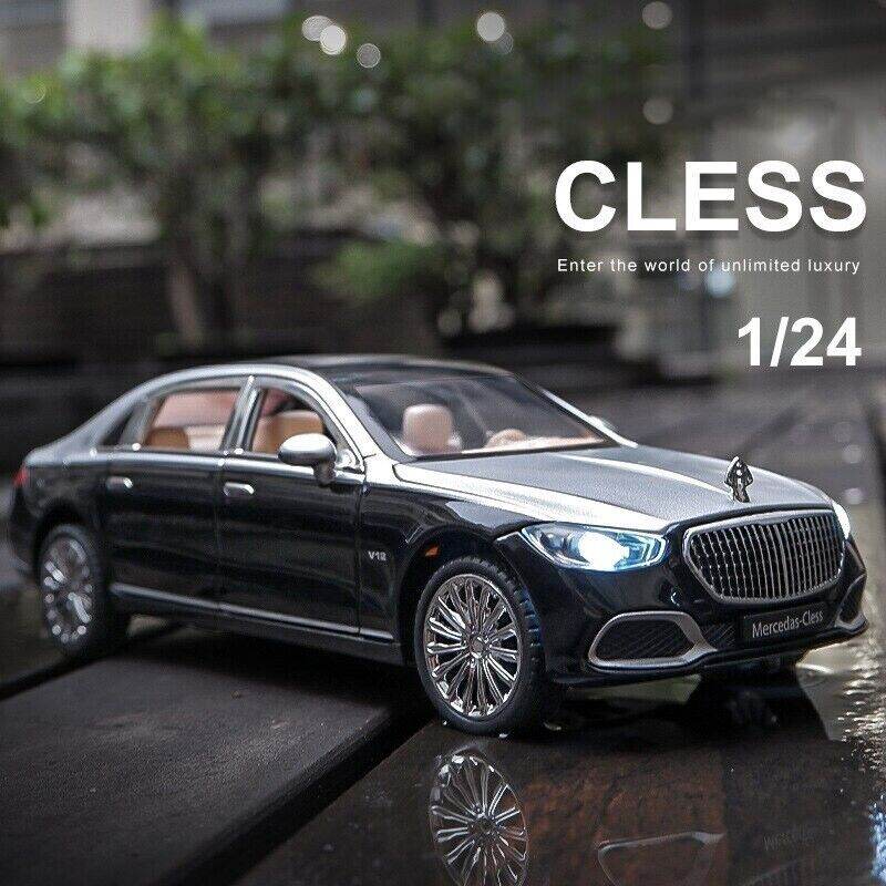Picture of 1:24 Mercedes Maybach S680 Diecast Alloy Car Luxurious Simulation Toy Vehicles Metal Car 6 Doors Open Model Car Sound Light Toys For Gift