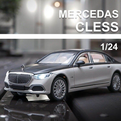 Picture of 1:24 Mercedes Maybach S680 Diecast Alloy Car Luxurious Simulation Toy Vehicles Metal Car 6 Doors Open Model Car Sound Light Toys For Gift