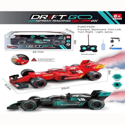 Picture of 1/24 ​​RC  Remote control Racing Car High Speed 4WD F1 Spray Smoke Vehicle For Kids Adults with battery USB cable