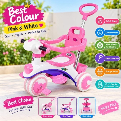 Picture of Akij Jim & Jolly Royal Rider Complete – 9M Tricycle with Music