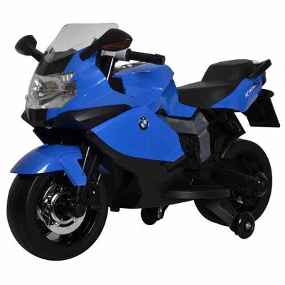 Picture of 12 Volt Rechargeable BMW K1300S Kids Bike- Blue-Blue
