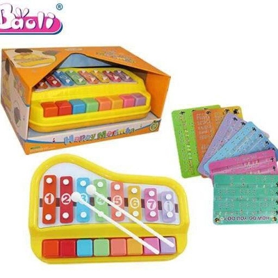 Picture of Baoli 8 Keys Children Toy Happy Xylophone Organ Marimba Attached 6 Pieces Of Scores-Multicolor