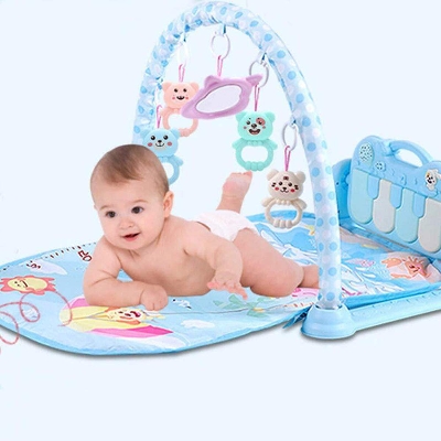 Picture of Baby Musical Gym Multi-Functional Piano Crawling Mat Brain Game Accompany Your Baby to Grow-Blue-Multicolor