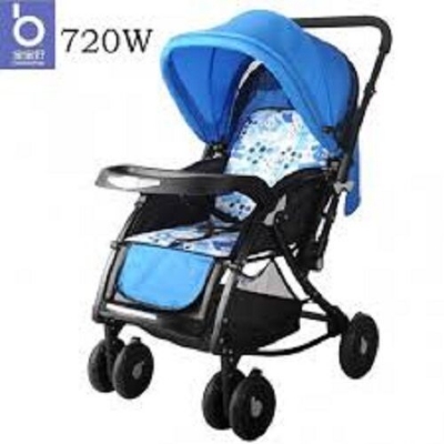 Picture of New BBH 720W Baby Stroller Comfortable Rocking Prams-Blue-Blue