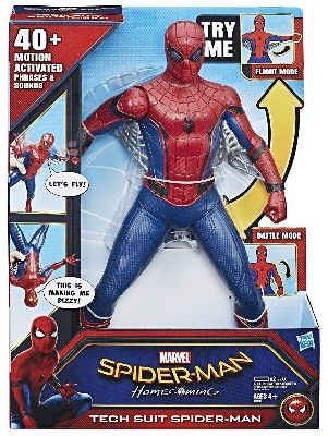 Picture of Hasbro Spiderman Homecoming Tech Suit Spiderman Action Figure- Red-Red