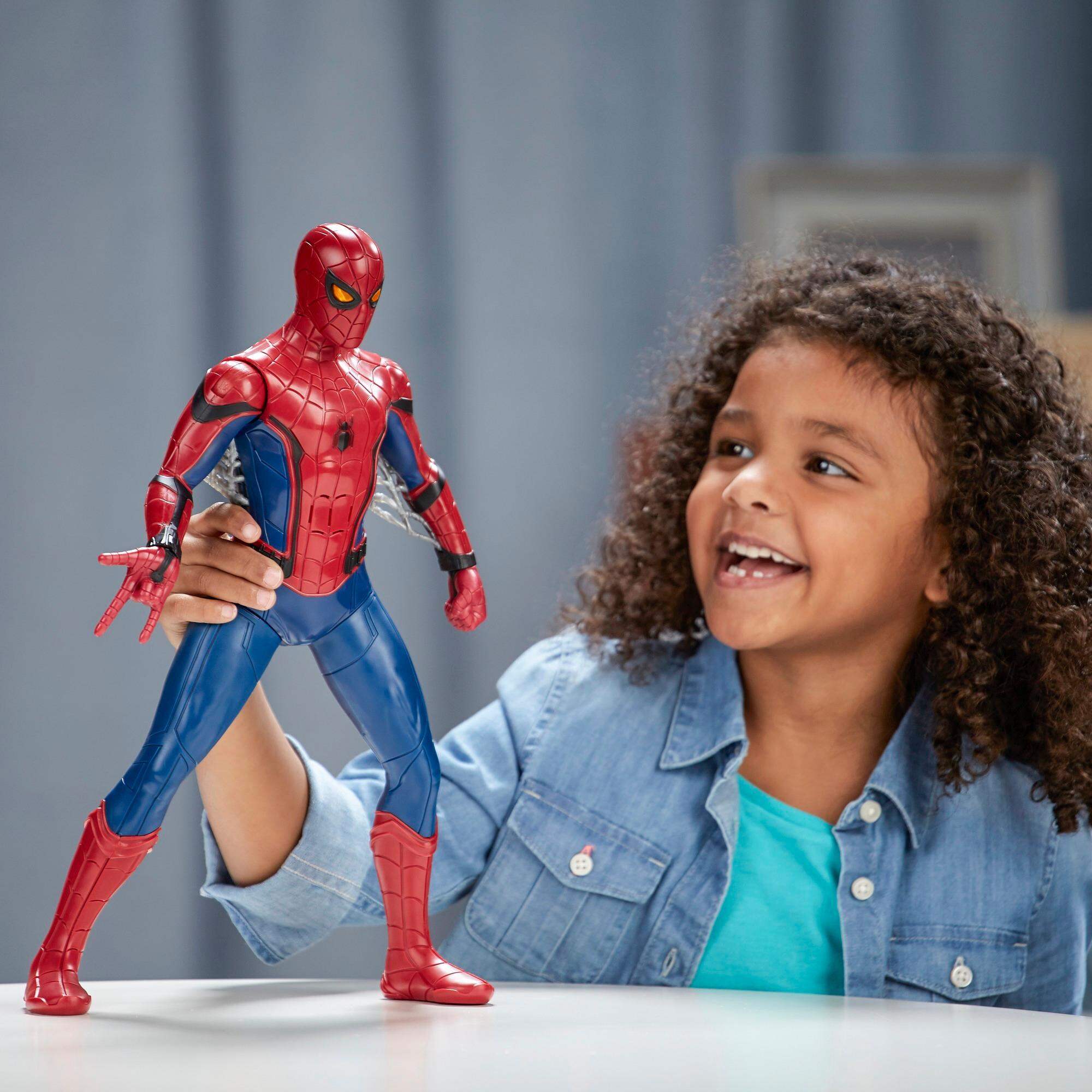 Picture of Hasbro Spiderman Homecoming Tech Suit Spiderman Action Figure- Red-Red