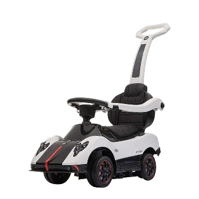 Picture of Megastar Ride On Licensed Pagani Zonda Push Car With Pull Handle - White-White