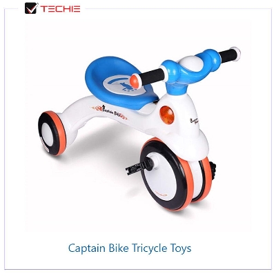 Picture of Captain Bike Tricycle With Light & Volume Button Music Price And Full Specifications-Blue