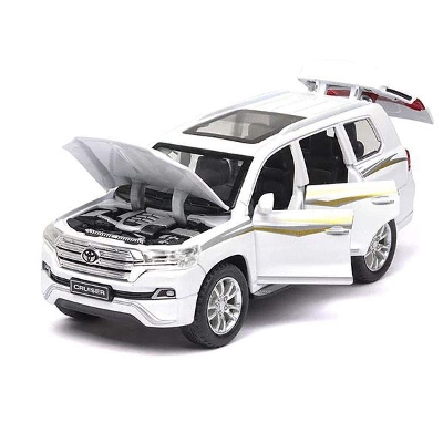 Picture of TOYOTA LAND CRUISER 1: 32 Diecasts Toy Car Beijing Jeep Metal Toy Alloy Car  Toy Vehicles Car Model Wolf Warriors Model- White-Multicolor