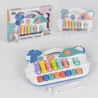Picture of Kids Knocking Piano Xylophone With Light and Music For Baby Learning Fun Musical Instrument for Kids-Multicolor