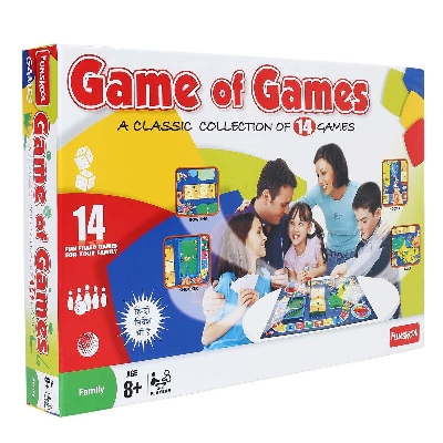 Picture of Funskool Game of Games Board Game Multiplayer Indoor Games A collection of 14 Games-Multicolor