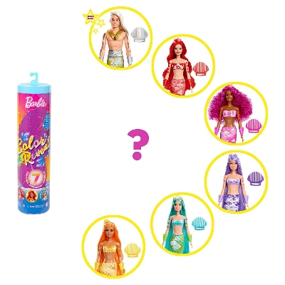 Picture of বার্বি কালার 7 টি সারপ্রাইজ সহ পুতুল প্রকাশ করে - doll-Multicolor