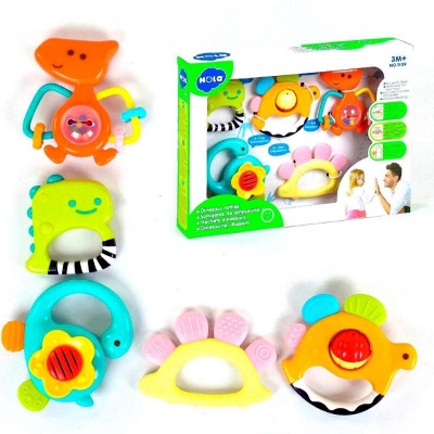 Picture of Hola Baby Rattles Set Baby Teethers Set for Newborn Baby Toddler Toy Gift Set-Multicolor