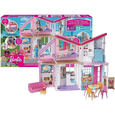 Picture of BARBIE HOUSE MALIBU 6 ROOMS + ACCESSORIES-Multicolor