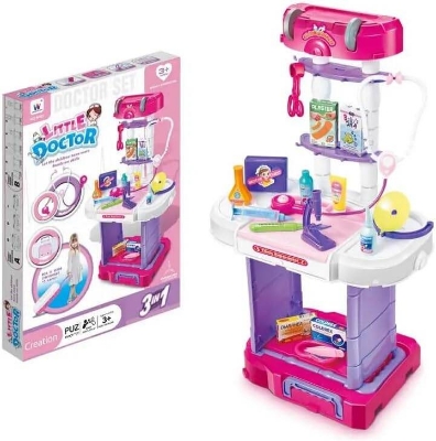 Picture of 38 Pcs Doctor Set Toy 3 in 1 Portable Suitcase Doctor Set with Medical Kits Accessories-Multicolor