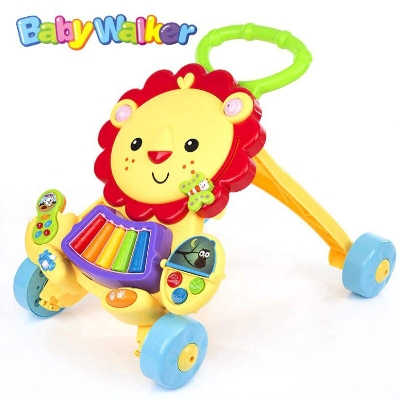 Picture of Baby Walker Multifunctional Baby Hand Push Walker with Music Light and Toys-Multicolor