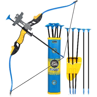 Picture of Kids Bow and Arrows, Kids Archery Bow and Arrow Toy Set for Boys Girls Archery Set Fun Sport Game with Durable Suction Cup Arrows-Blue