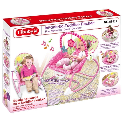 Picture of iBaby Infant to Toddler Rocker Bouncer with Music & Vibration Baby Bouncer-Pink