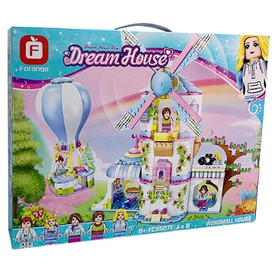 Picture of 620 PCS  Dream House Building Blocks Creative Construction Toys for Kids with 5 Miniature Figures-Multicolor