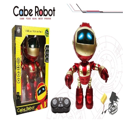 Picture of RC Robot Remote Control Rechargeable Ironman Figure Robot Toy 4 Function Electric Superhero Robot with Music Dance Light-Red