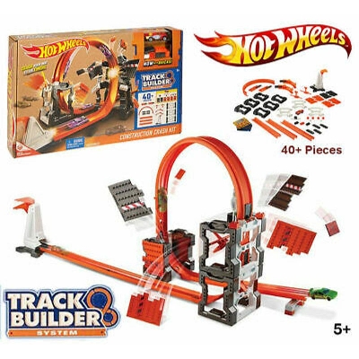 Picture of Hot Wheels Track Builder Construction Crash Playset-Multicolor