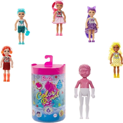 Picture of Barbie Color Reveal Doll with 6 Surprises-Multicolor