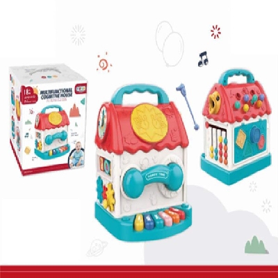 Picture of Multifunctional Cognitive Early Learning 7 Sides House Montessori Toys Educational For kids-Multicolor
