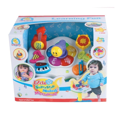 Picture of Pretend Light karaoke musical table Play Toy Little Superstar Microphone Set for Kids Early Education-Multicolor
