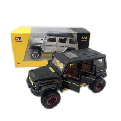 Picture of 1:24 alloy pullback car with light, sound door opened for kids-CZ117B-Black