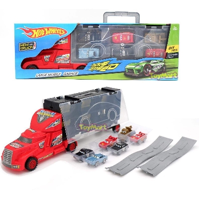 Picture of Slide truck with racing car, Pixar Cars Toy Children Play-SC90-Multicolor