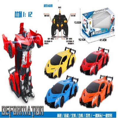 Picture of 1: 12 remote control deformation simulation vehicle, New Transformation Car Toy Lamborghini Car Robot for Kids, RC Car One Button Transforms into Robot, Remote Control Transforming Robot for boy girl kids-Red