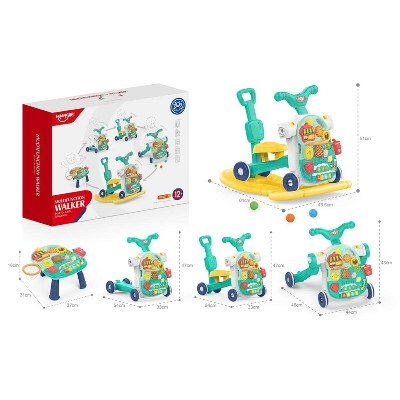 Picture of Huanger - 5-in-1 Baby Multifunction Walker - Green, Five in one hand push walker-Green