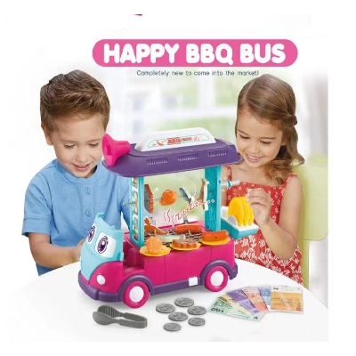 Picture of New 2 in 1 Fun Happy BBQ Bus (2AA no Bag) Toy for Children′ S Play House Toys, Music 2 in 1 deformed BBQ bus-Multicolor